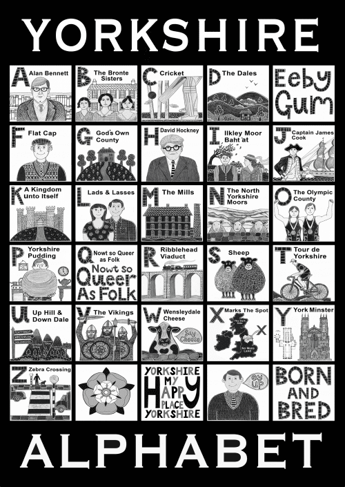 Yorkshire Alphabet Tea Towel.