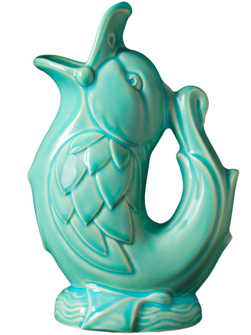 The Giggling Duck, Green reactive glaze '