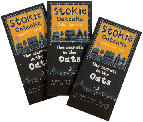 Stokie Oatcake Salted Caramel Chocolate 90g 43 %Cocoa