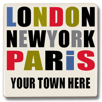 London NY Paris Coaster BESPOKE
