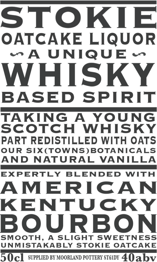 Stokie Oatcake Whisky/Bourbon based Liquor 50cl 40abv UK Sale Only