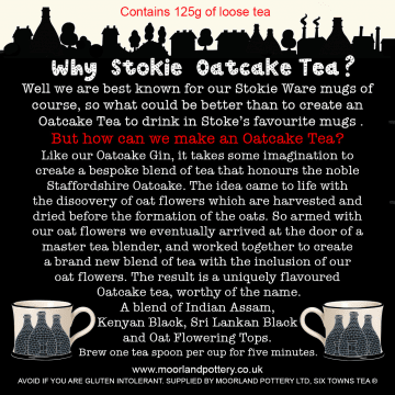 Stokie Oatcake Tea, Oat Flowers, Assam, Sri Lankan & Kenyan Black Tea Blend 125g pack