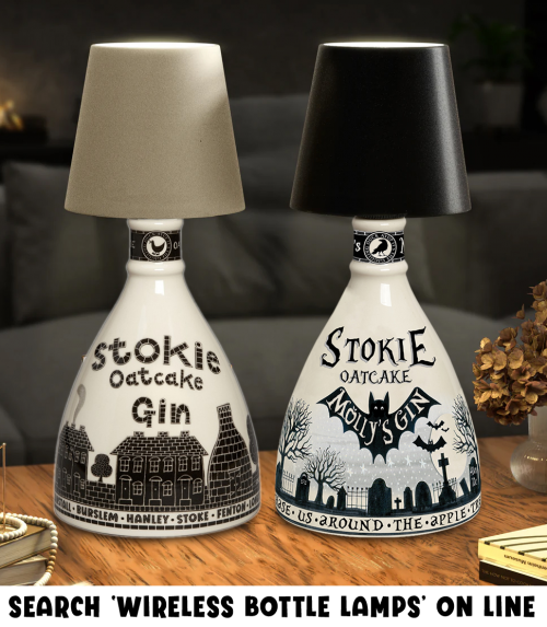 70 cl Stokie Oatcake Gin 'THE ORIGINAL CERAMIC' Bottle Kiln UK SALE ONLY