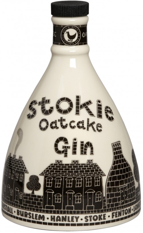 70 cl Stokie Oatcake Gin 'THE ORIGINAL CERAMIC' Bottle Kiln UK SALE ONLY